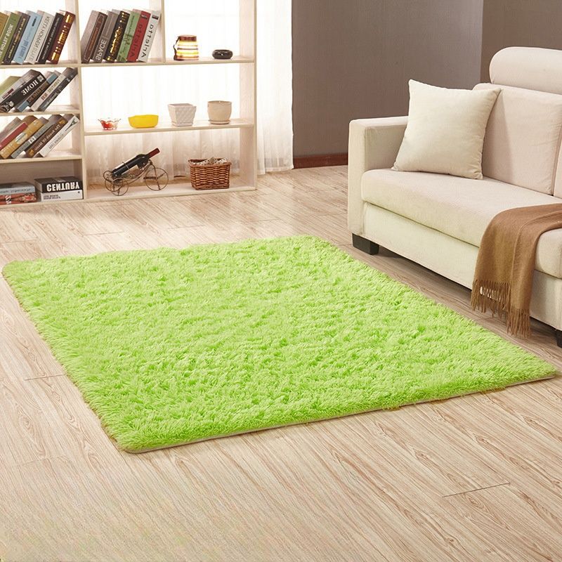 200*160cm Silk and wool carpet| tie-dyed long hair carpet| living room solid color carpet|Non-woven plastic dot backing carpet
