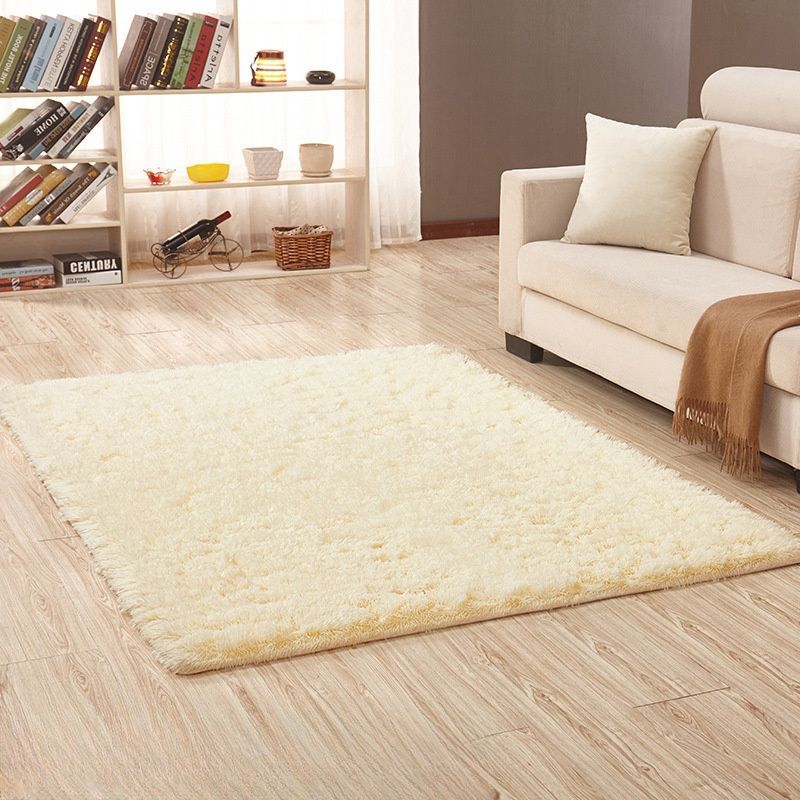 200*160cm Silk and wool carpet| tie-dyed long hair carpet| living room solid color carpet|Non-woven plastic dot backing carpet