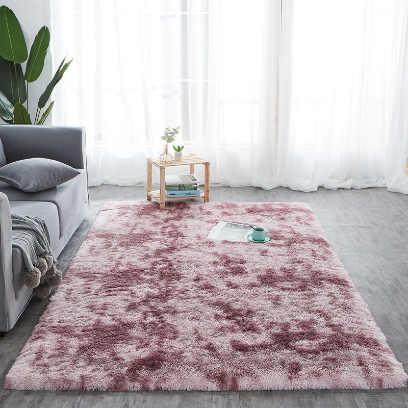 200*160cm Silk and wool carpet| tie-dyed long hair carpet| living room solid color carpet|Non-woven plastic dot backing carpet