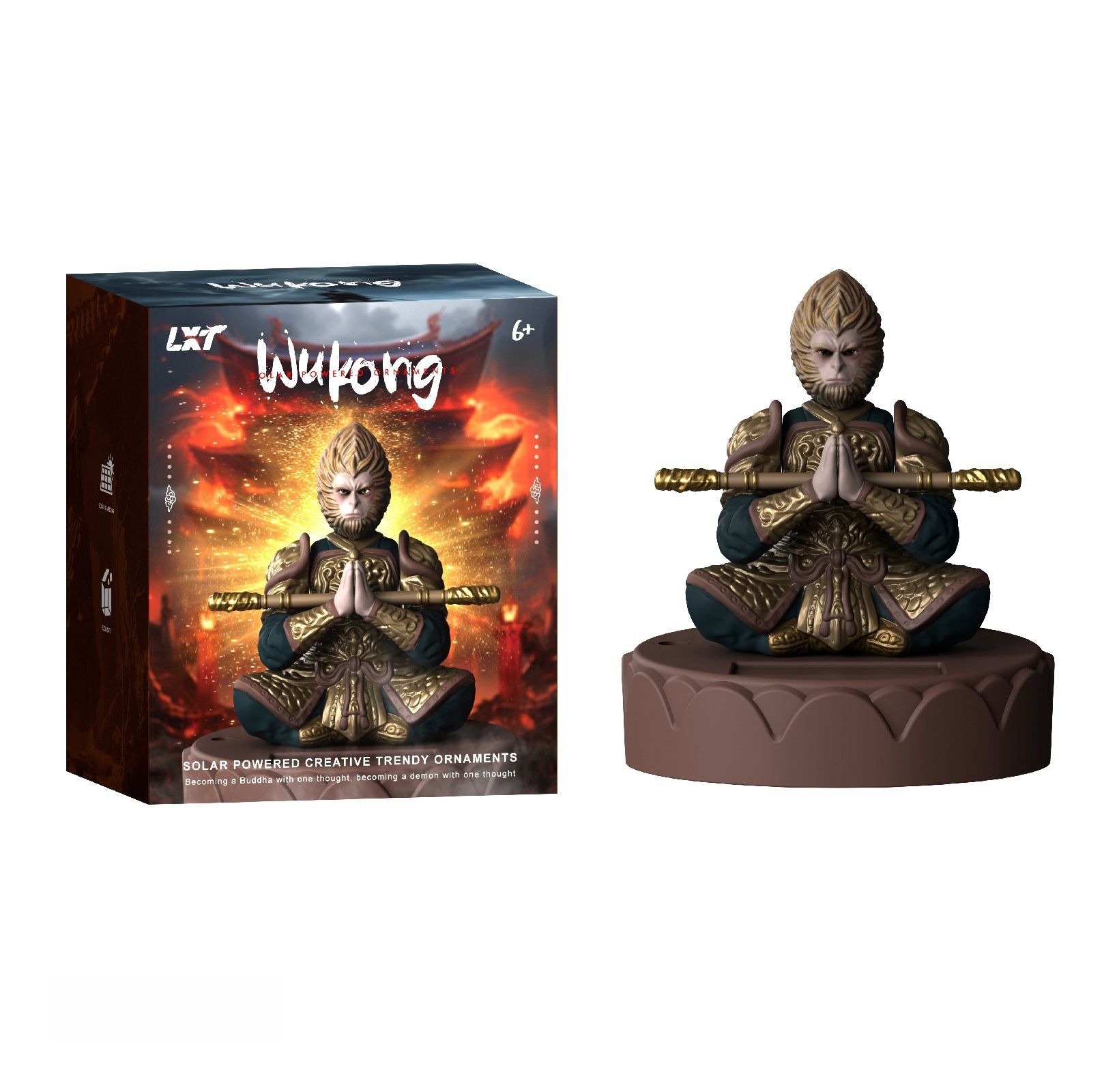 Black Myth Wukong Car ornament| Car Solar ornament| Creative Trendy Plastic Car Ornament|solar charging Wukong ornament