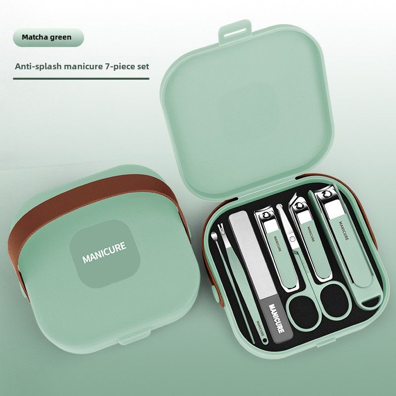 7PCS in set Portable new nail cutting tool set anti splash nail clipper set for home professional nail trimming