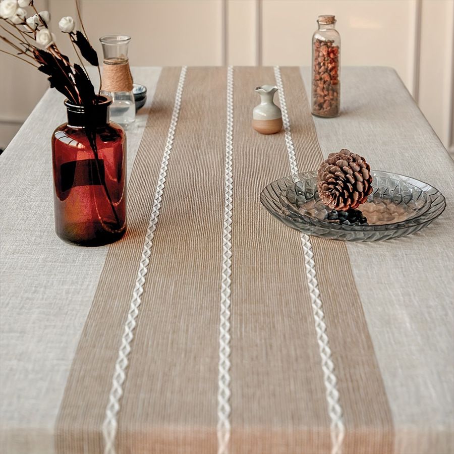 Table cloth Modern minimalist dining table cloth, home decoration table cloth, rectangular imitation cotton and linen tea table tablecloth, home dining table tablecloth