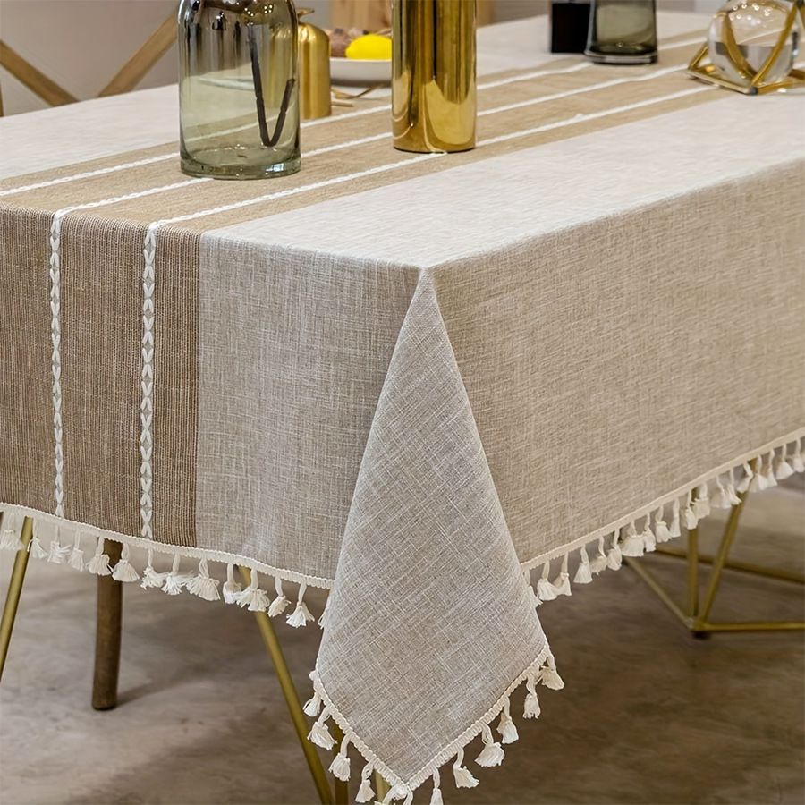 Table cloth Modern minimalist dining table cloth, home decoration table cloth, rectangular imitation cotton and linen tea table tablecloth, home dining table tablecloth