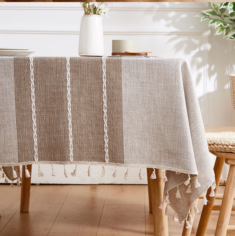 Table cloth Modern minimalist dining table cloth, home decoration table cloth, rectangular imitation cotton and linen tea table tablecloth, home dining table tablecloth