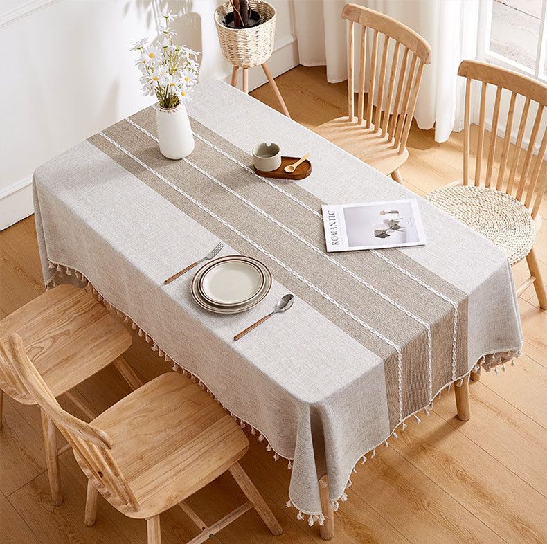 Table cloth Modern minimalist dining table cloth, home decoration table cloth, rectangular imitation cotton and linen tea table tablecloth, home dining table tablecloth