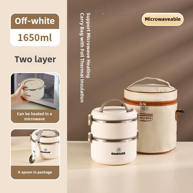 Stainless steel insulated multi-layer lunch box, Portable Microwaveable Sealed household thickened lunch box Insulated To-Go lunch box suitable for office and school people