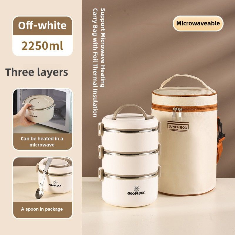Stainless steel insulated multi-layer lunch box, Portable Microwaveable Sealed household thickened lunch box Insulated To-Go lunch box suitable for office and school people