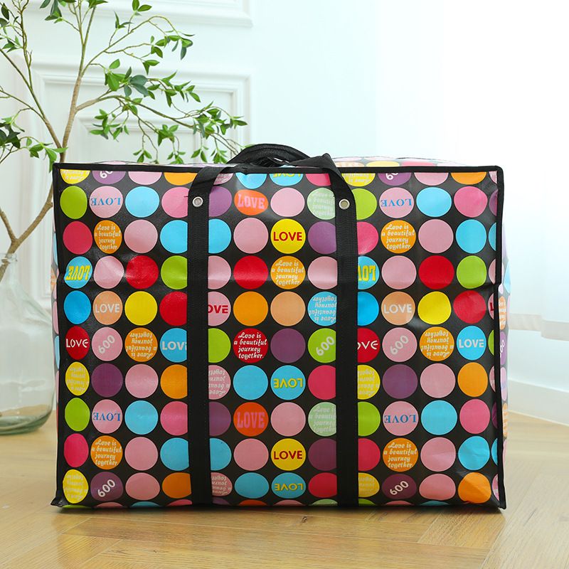 Non woven laminated moving bag, large waterproof luggage packing bag, large capacity cotton quilt storage travel bag