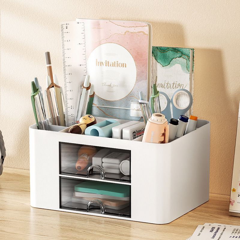 Desktop drawer style storage box, makeup box, plastic household multifunctional storage box, jewelry box, office desk storage box