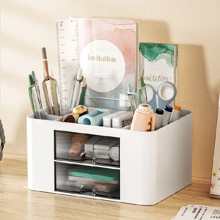 Desktop drawer style storage box, makeup box, plastic household multifunctional storage box, jewelry box, office desk storage box