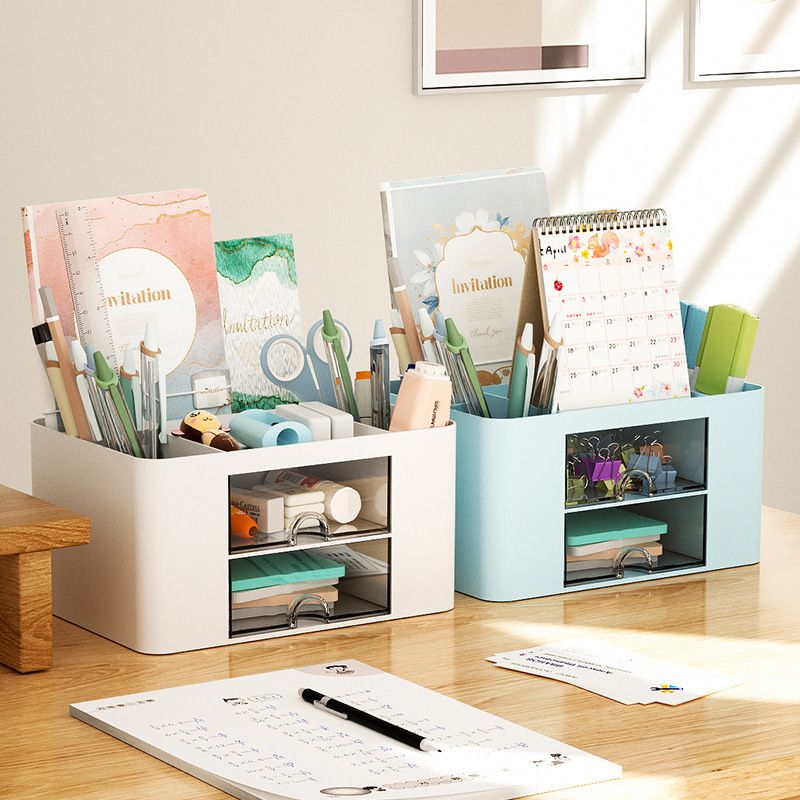 Desktop drawer style storage box, makeup box, plastic household multifunctional storage box, jewelry box, office desk storage box