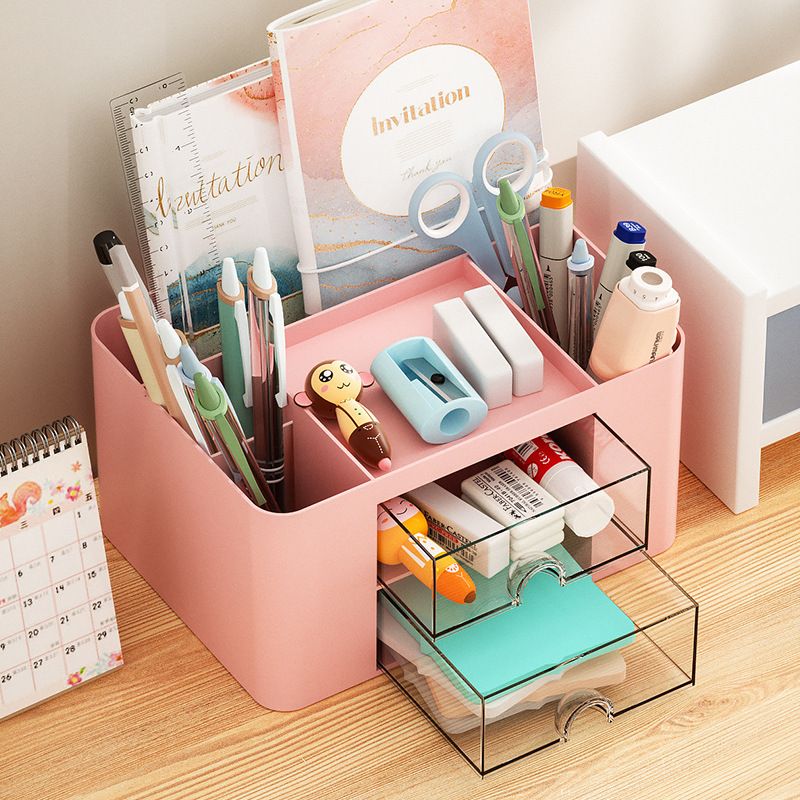 Desktop drawer style storage box, makeup box, plastic household multifunctional storage box, jewelry box, office desk storage box