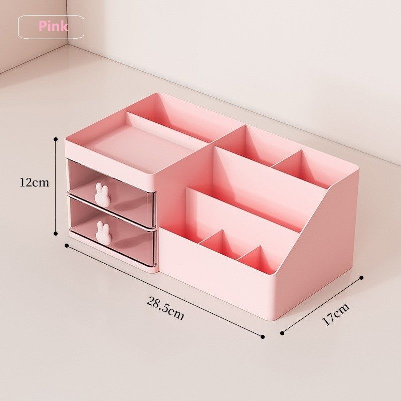 Desktop drawer style storage box, makeup box, plastic household multifunctional storage box, jewelry box, office desk storage box