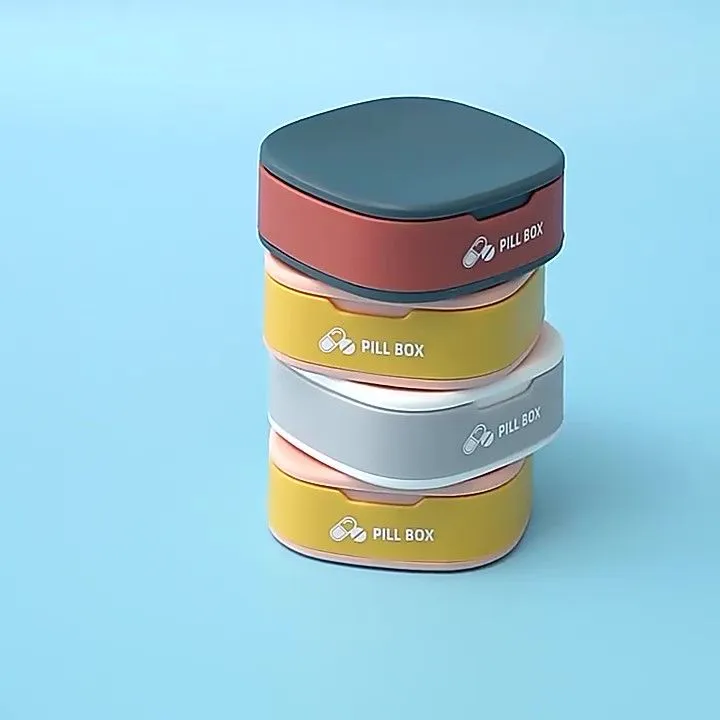 Portable Small Mini Medicine Box 7-day Pill Box Medicine Packaging Box Portable Pill organizer Medicine Sealed Storage box
