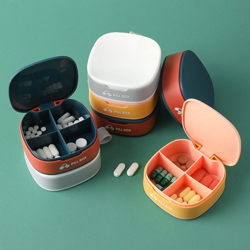 Portable Small Mini Medicine Box 7-day Pill Box Medicine Packaging Box Portable Pill organizer Medicine Sealed Storage box