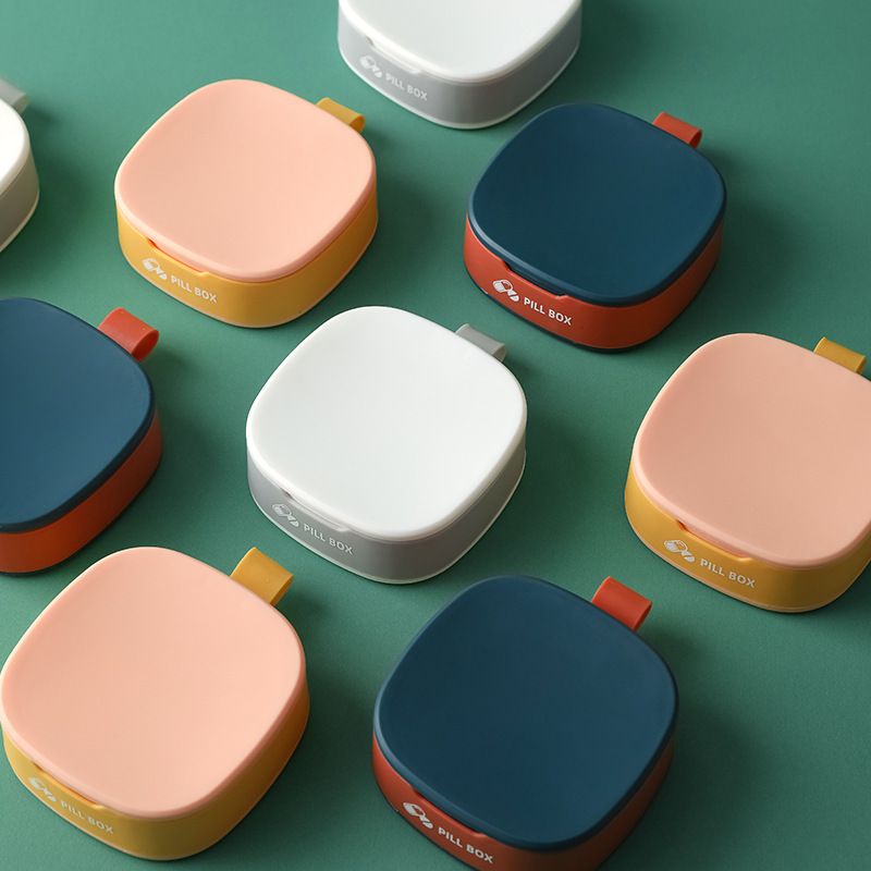Portable Small Mini Medicine Box 7-day Pill Box Medicine Packaging Box Portable Pill organizer Medicine Sealed Storage box