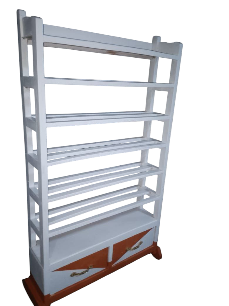 (Offer price 6 layers) Wooden Shoe Rack Economical Shoe Shelf Simple Shoe Cabinet Multi-layer Assembly Door Dormitory Organizer Shoe Storage Rack as picture with storage drawers as picture