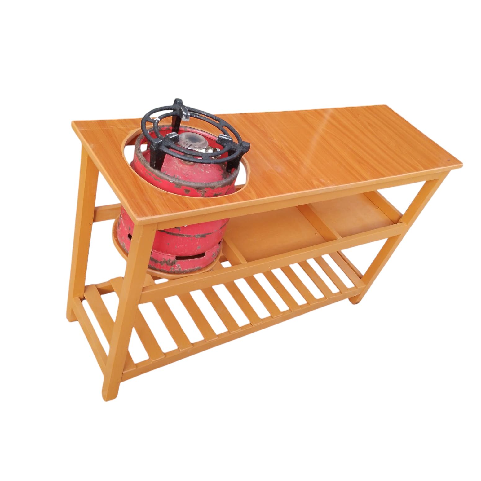 [Anniversary Sale] EXTRA LARGE Modern strong and classic kitchen table,Wooden strong Kitchen table with racks. suitable for 6KG cooking Meko.as picture