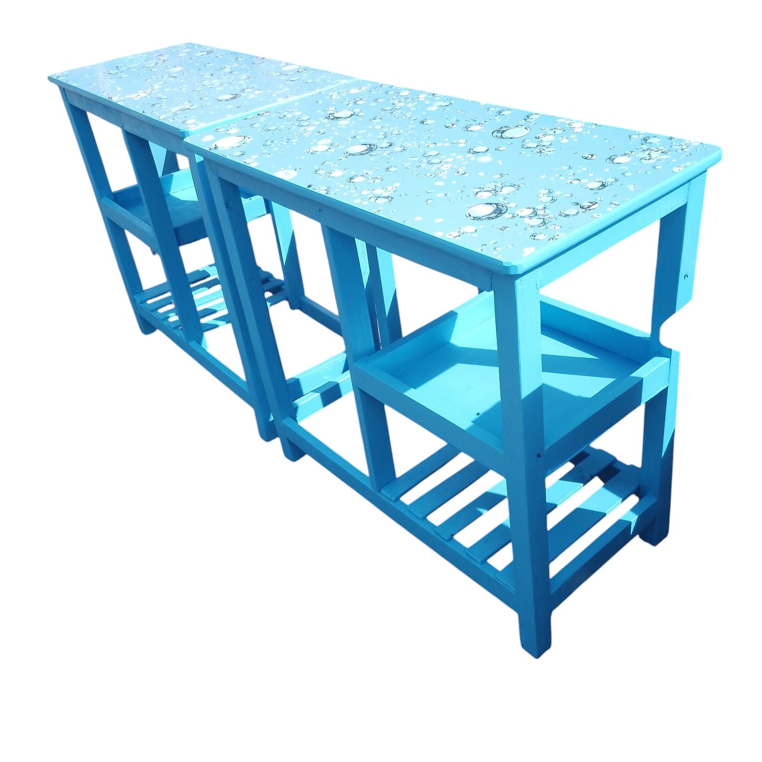 [SUPERIOR QUALITY] (offer price)Modern strong and classic kitchen table,Wooden strong Kitchen table with racks. as picture