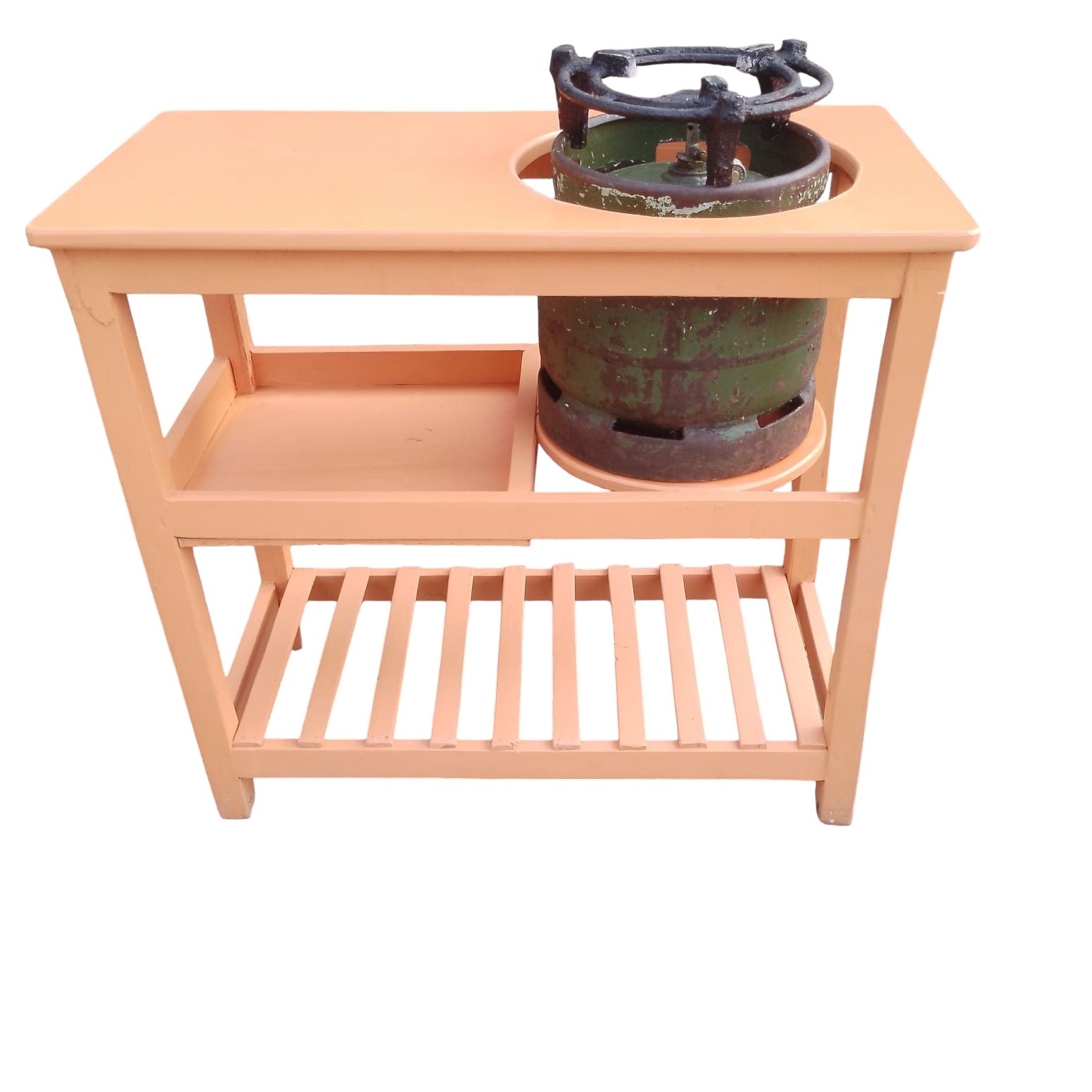 [Superior Quality] Offer price Modern strong and classic kitchen table,Wooden strong Kitchen table with racks. suitable for 6KG cooking Meko.as picture