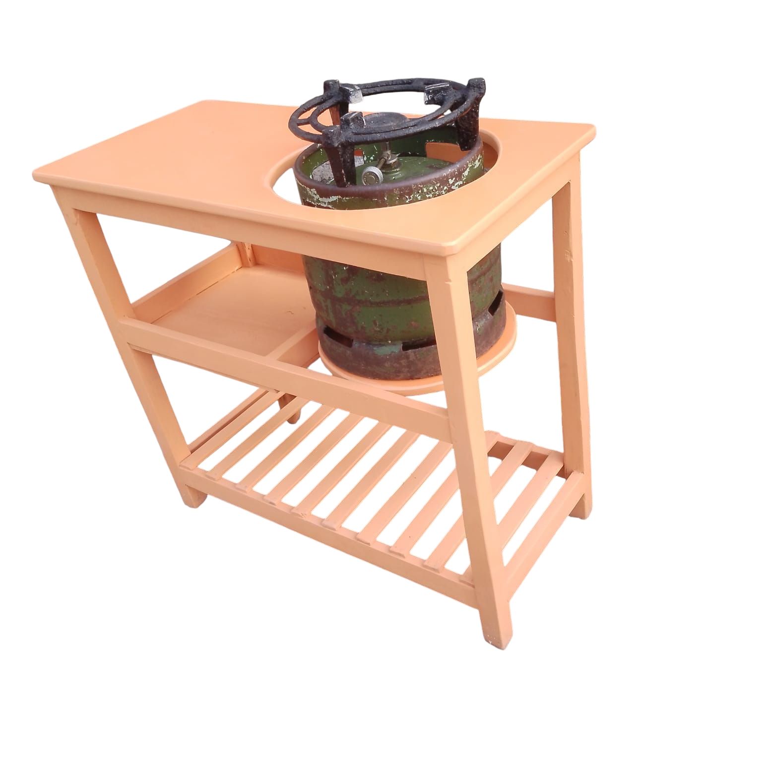 [Superior Quality] Offer price Modern strong and classic kitchen table,Wooden strong Kitchen table with racks. suitable for 6KG cooking Meko.as picture