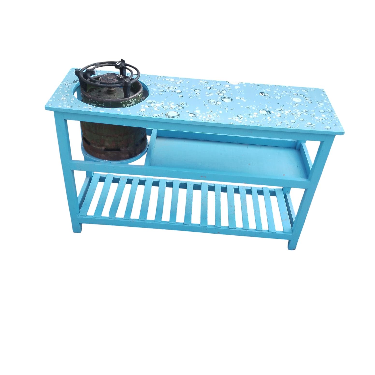 [Anniversary Sale] EXTRA LARGE Modern strong and classic kitchen table,Wooden strong Kitchen table with racks. suitable for 6KG cooking Meko.as picture