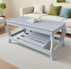 [Superior Quality] Small New Design Modern stylish rectangular design coffee table with storage for living room, fashionable appealing finish as picture multiple colours
