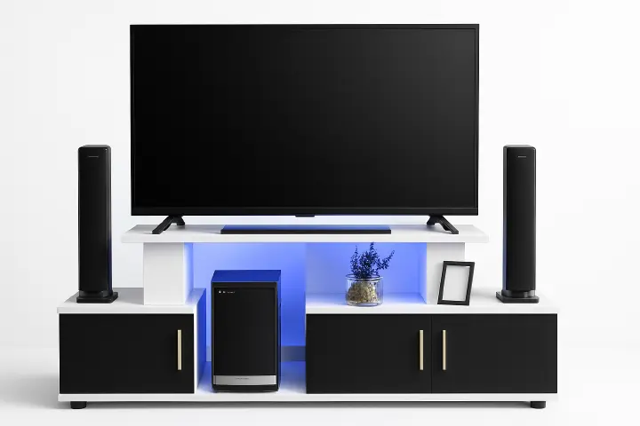 【PROMOTION!】Superior Quality 4FT Mexico Modern Wooden TV Stand Furniture High Quality Durable Classic Tv Unit  AS PICTURE