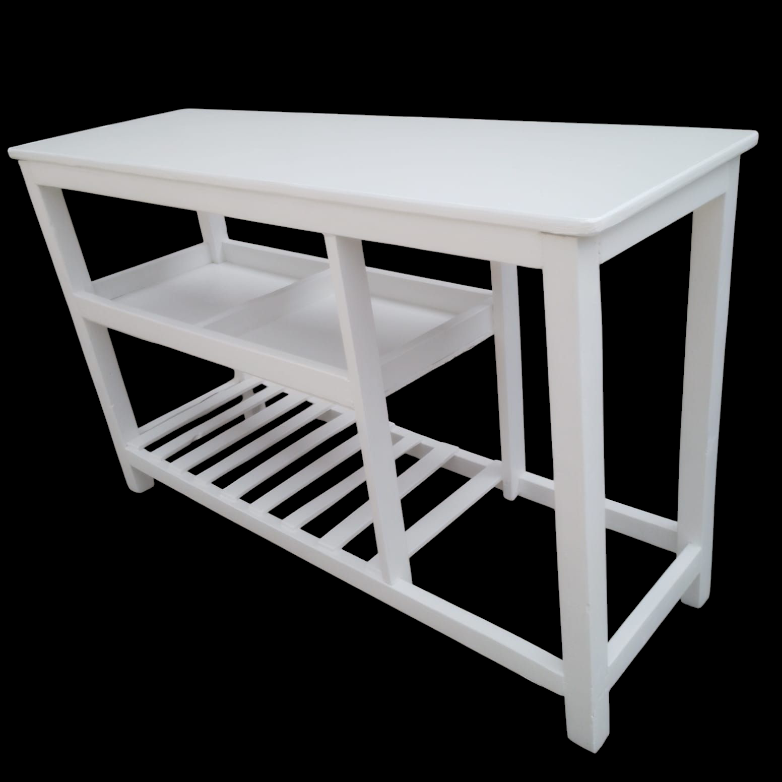 [SUPERIOR QUALITY] EXTRA LARGE Modern strong and classic kitchen table, Wooden strong Kitchen table with racks. as picture