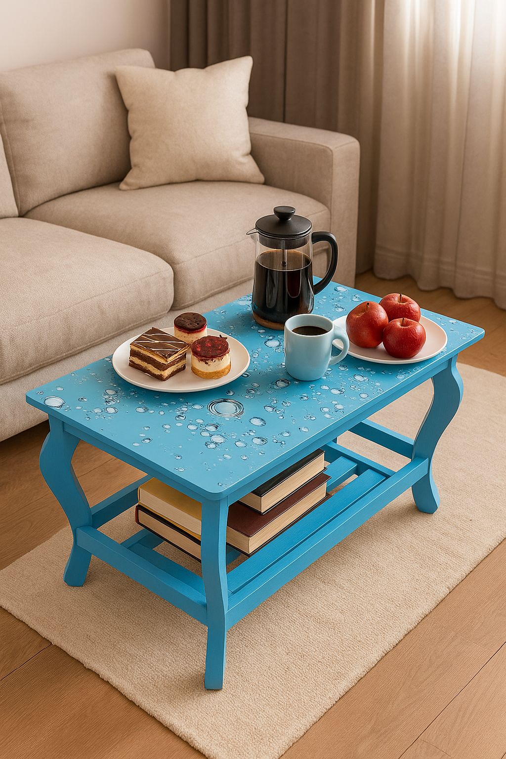 [Superior Quality] Small New Design Modern stylish rectangular design coffee table with storage for living room, fashionable appealing finish as picture multiple colours