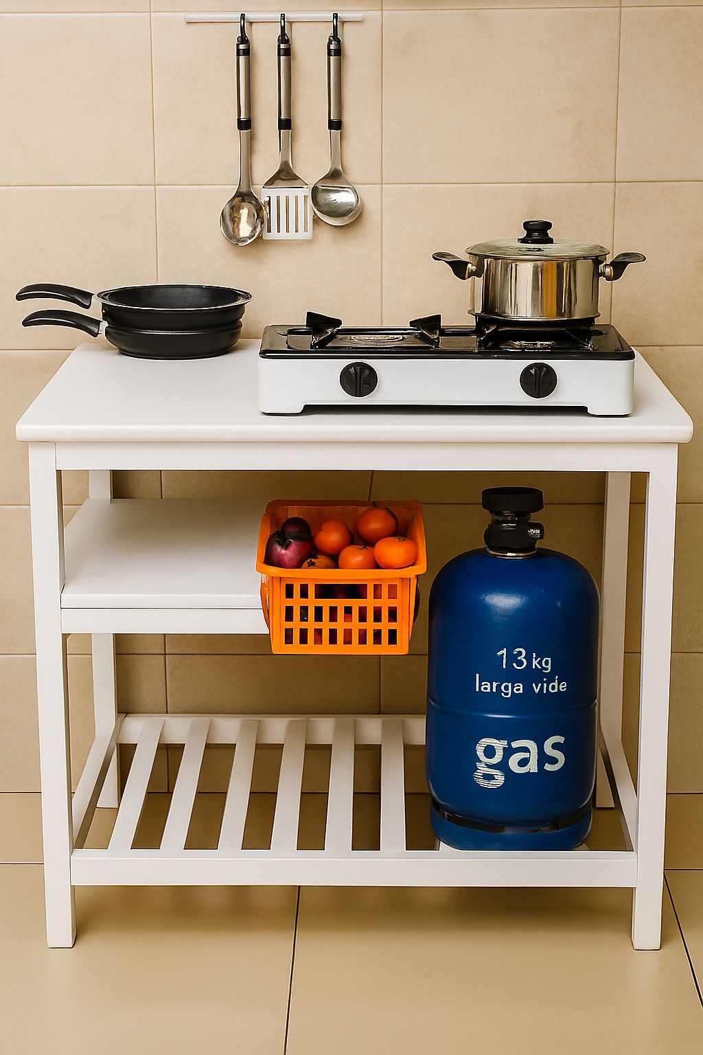 [SUPERIOR QUALITY] EXTRA LARGE Modern strong and classic kitchen table, Wooden strong Kitchen table with racks. as picture