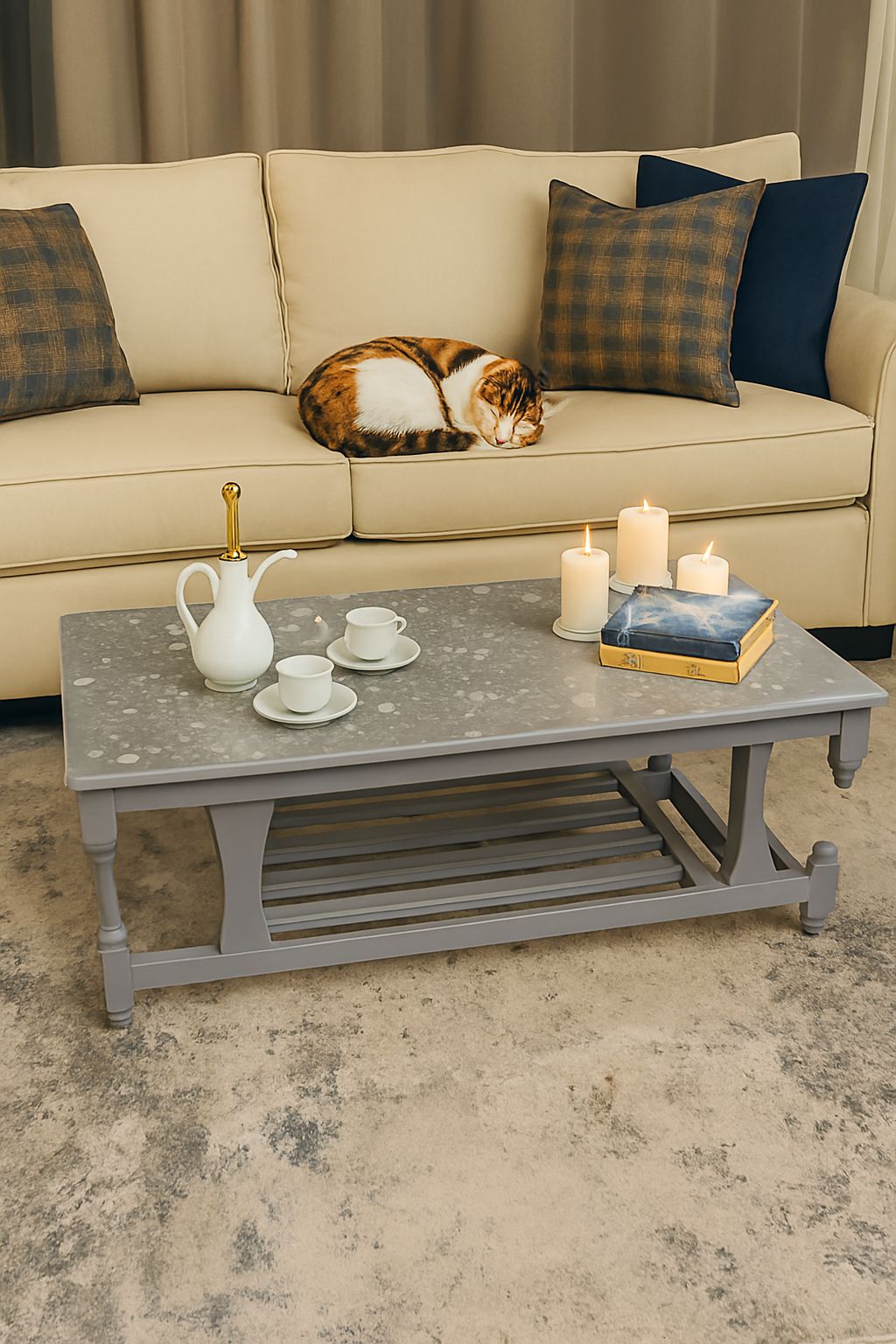 [SUPERIOR QUALITY] Modern stylish rectangular design coffee table with storage for living room, fashionable appealing finish as picture multiple colours