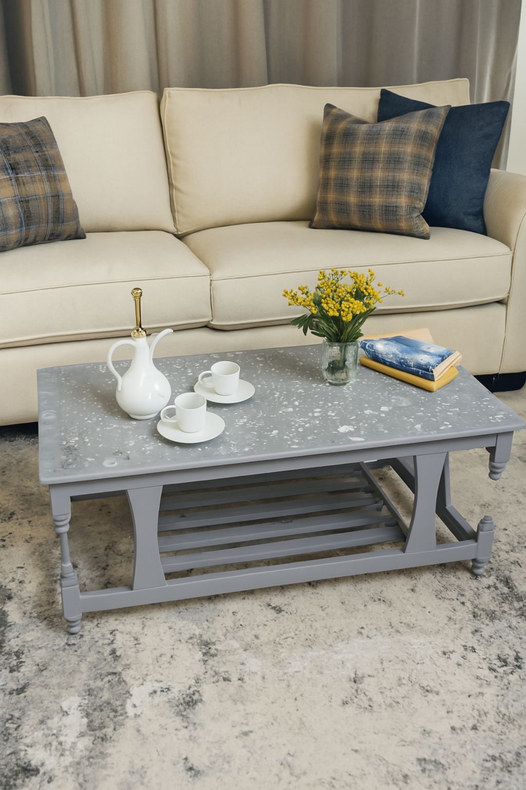 [SUPERIOR QUALITY] Modern stylish rectangular design coffee table with storage for living room, fashionable appealing finish as picture multiple colours