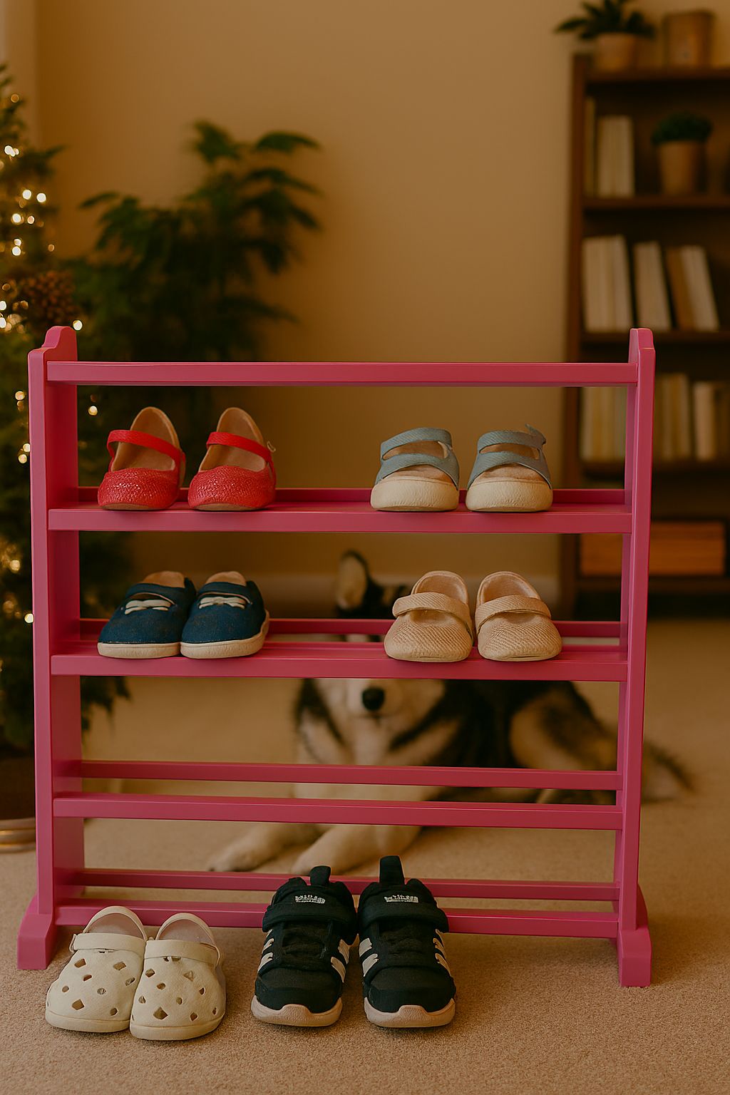 [SUPERIOR QUALITY] (Offer price 5 layers) Wooden Shoe Rack Economical Shoe Shelf Simple Shoe Cabinet Multi-layer Assembly Door Dormitory Organizer Shoe Storage Rack as picture.