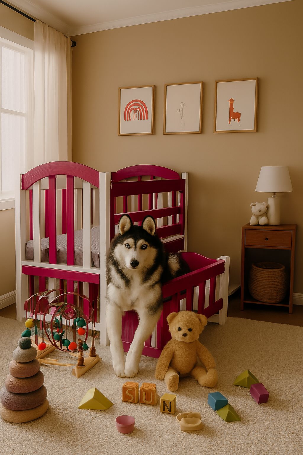 [superior Quality] Baby Wooden Bed With single sleeping level baby coat bed Breathable, Good Finishing- Size 2ft by 4ft multiple color's amazing design as picture.