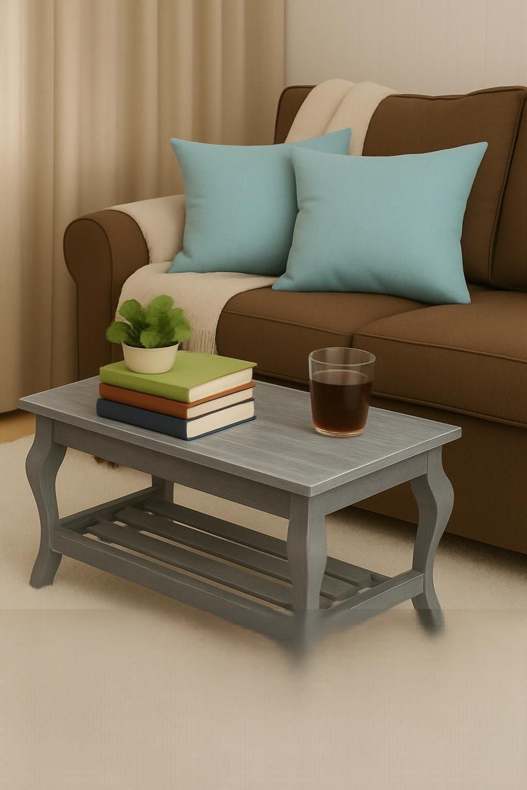 [Superior Quality] Small New Design Modern stylish rectangular design coffee table with storage for living room, fashionable appealing finish as picture multiple colours