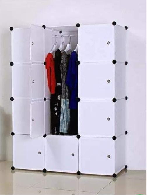 Spacious 3-Column Heavy-Duty Portable Plastic Wardrobe – Durable, Dustproof & Easy to Assemble Storage Closet for Clothes, Shoes & Accessories – Ideal for Home, Hostel & Bedroom Use