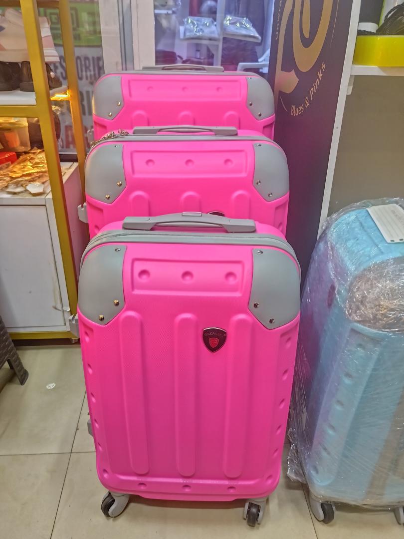 a set of fibre suitcases