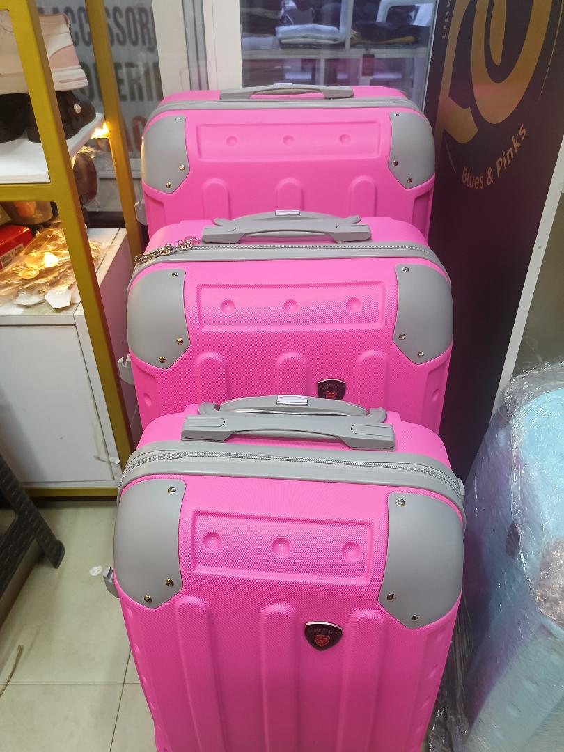 a set of fibre suitcases