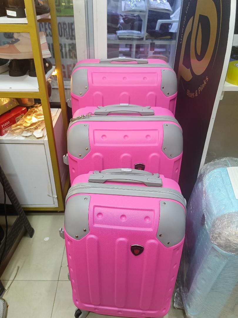a set of fibre suitcases