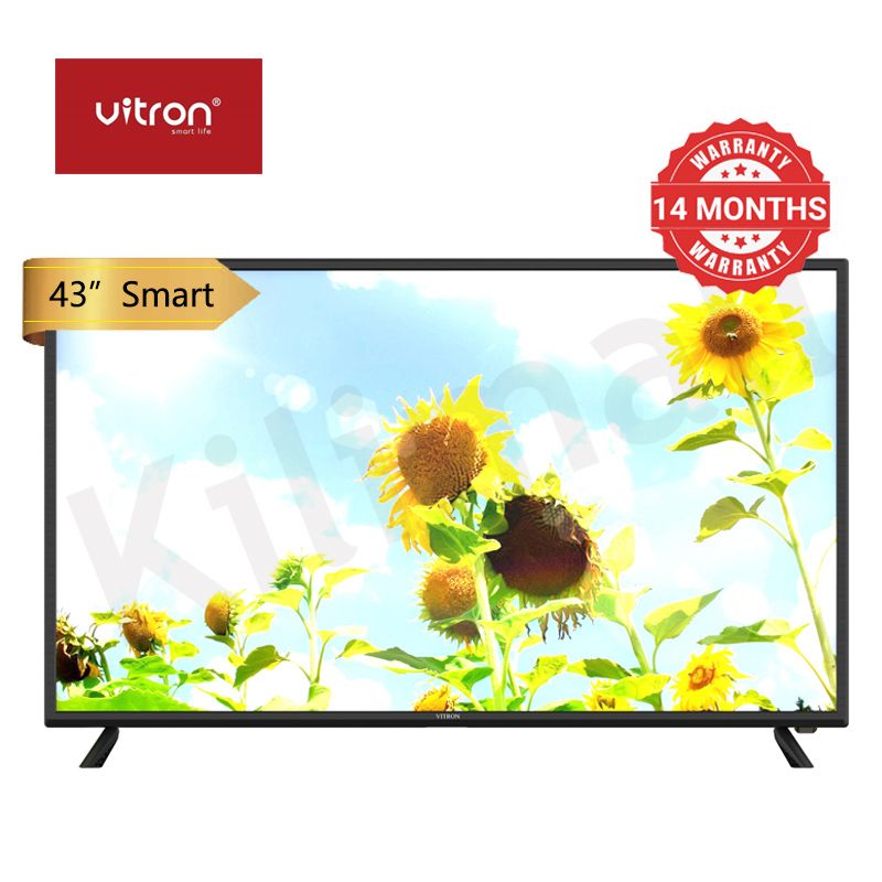 Vitron 43 inch Smart TV HTC 4388FS Android BLuetooth Television Full HD Frameless TV with Netflix Youtube Television 1G+8G