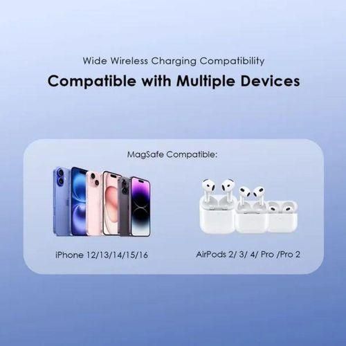 Oraimo MagPower 15 Magnetic Wireless Power Bank 10,000mAh – Fast Charging, Portable 2-in-1 Wireless & Wired Power Bank (Model OPB-7102W)