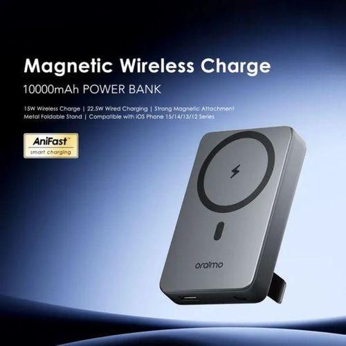 Oraimo MagPower 15 Magnetic Wireless Power Bank 10,000mAh – Fast Charging, Portable 2-in-1 Wireless & Wired Power Bank (Model OPB-7102W)
