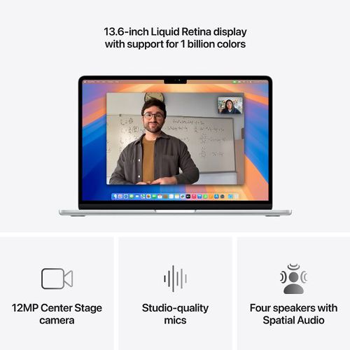 Apple MacBook Pro 13.6" Liquid Retina Display 8GB RAM 256GB SSD 720/1080p FaceTime HD camera MacBook Air Silver PlusFree 16GB FlashDisk