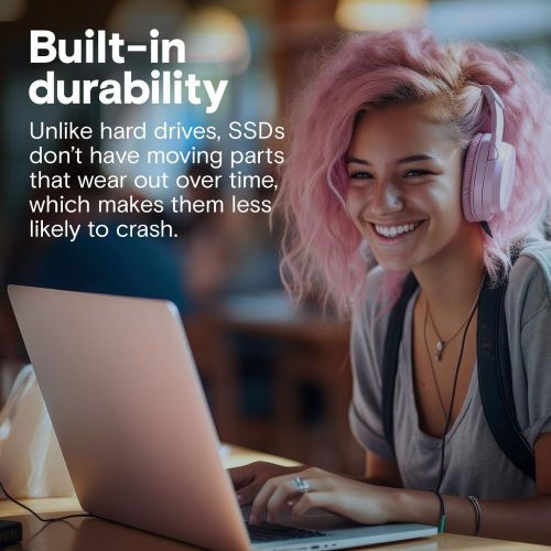 BX500 128GB SSD 3D NAND SATA 2.5-Inch Internal SSD, up to 540MB/s - CT1000BX500SSD1, Solid State Drive Fast SSD Compatible with all Laptops that has HDD Storage and Desktops