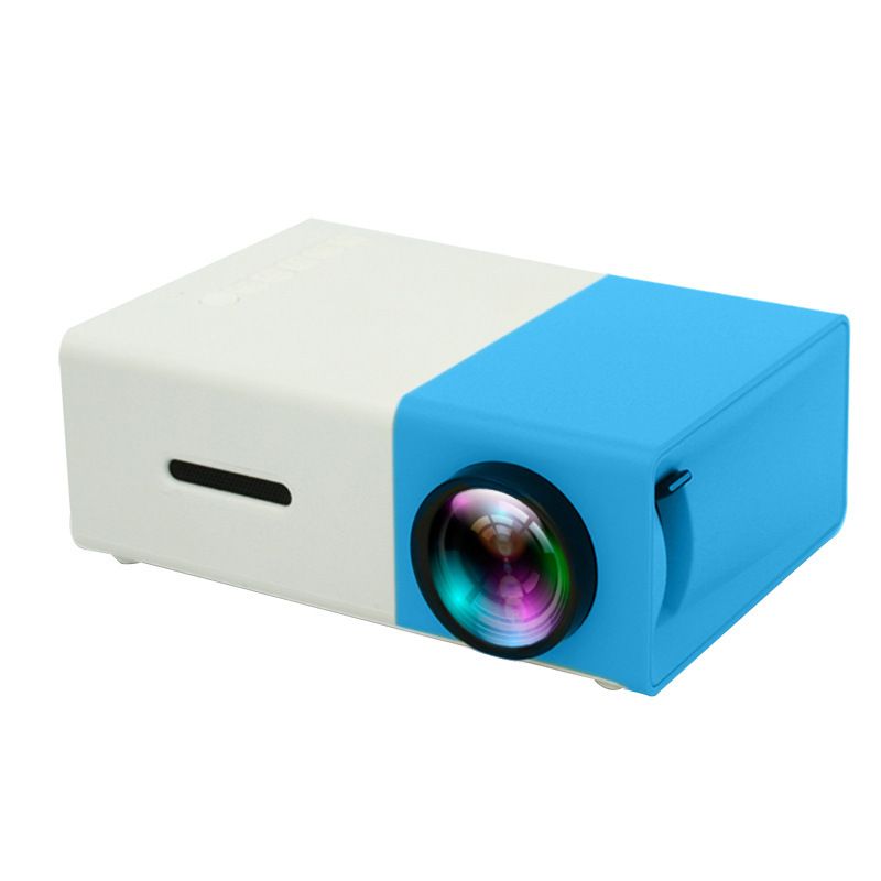 YG300 new model mini projector, portable home HD projector, plug in to connect to mobile phone with built-in speakers