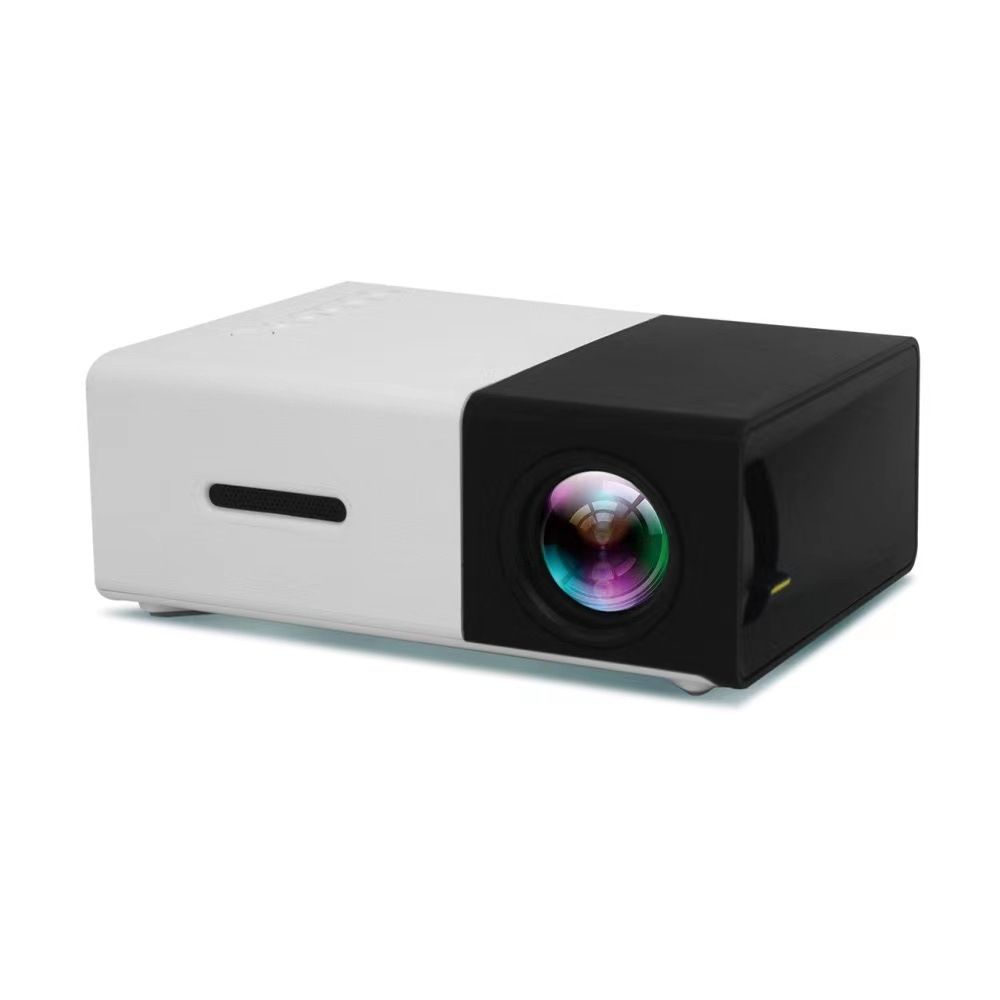 YG300 new model mini projector, portable home HD projector, plug in to connect to mobile phone with built-in speakers