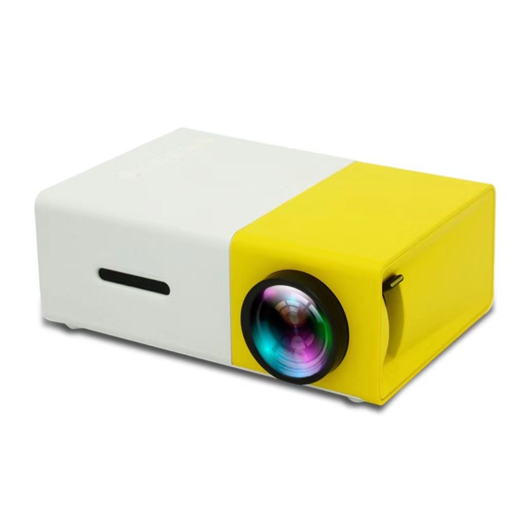 YG300 new model mini projector, portable home HD projector, plug in to connect to mobile phone with built-in speakers