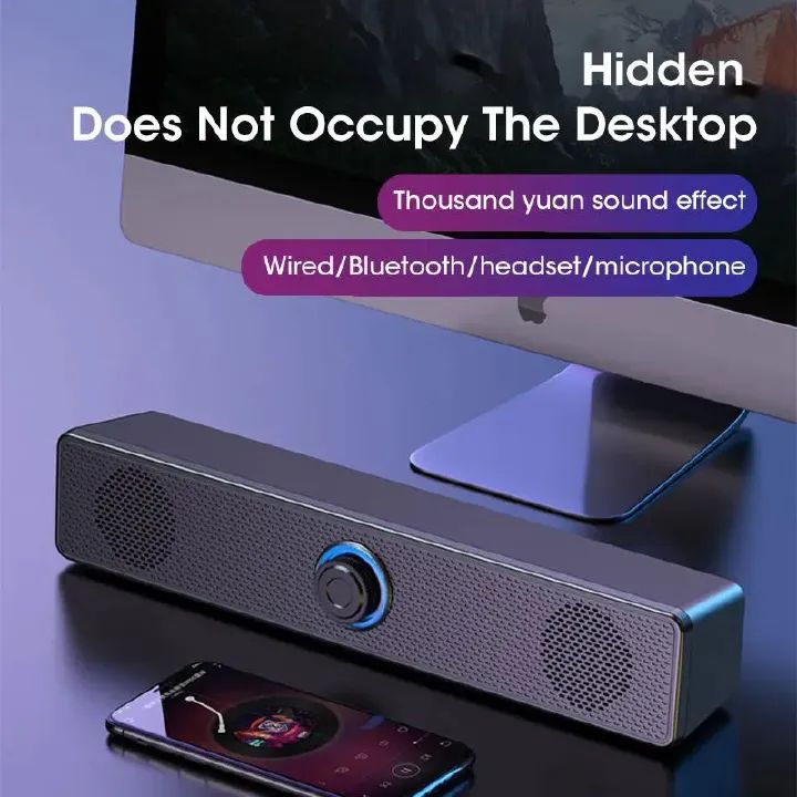 Surround sound bar wired computer speaker stereo subwoofer for desktop laptop TV mini speaker home theater system