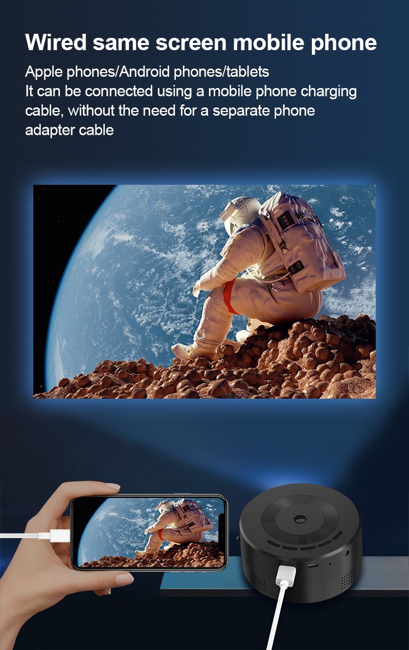 YT200 home projector portable mini portable small children suitable for Android and Apple mobile phones with the same screen projection